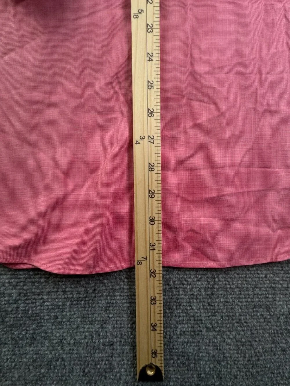 Banana Republic Button Up Shirt Red Non Iron Slim Fit 16 16.5 Large Long Sleeve